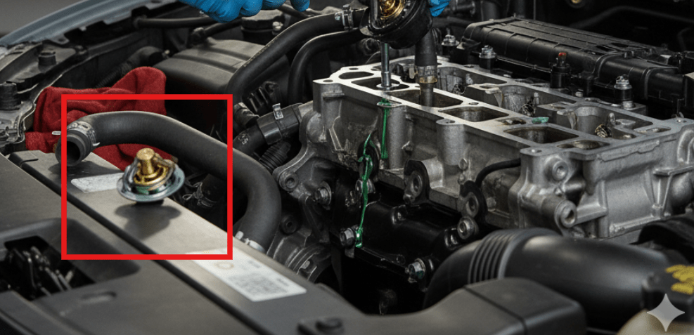 el termostato de un coche